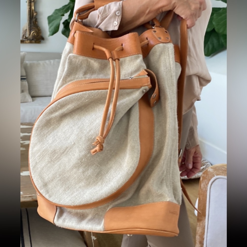 Swedish Hasbeens Tennis Vintage Nature Leather New Crossbidy or Shoulder bag. 🌈
